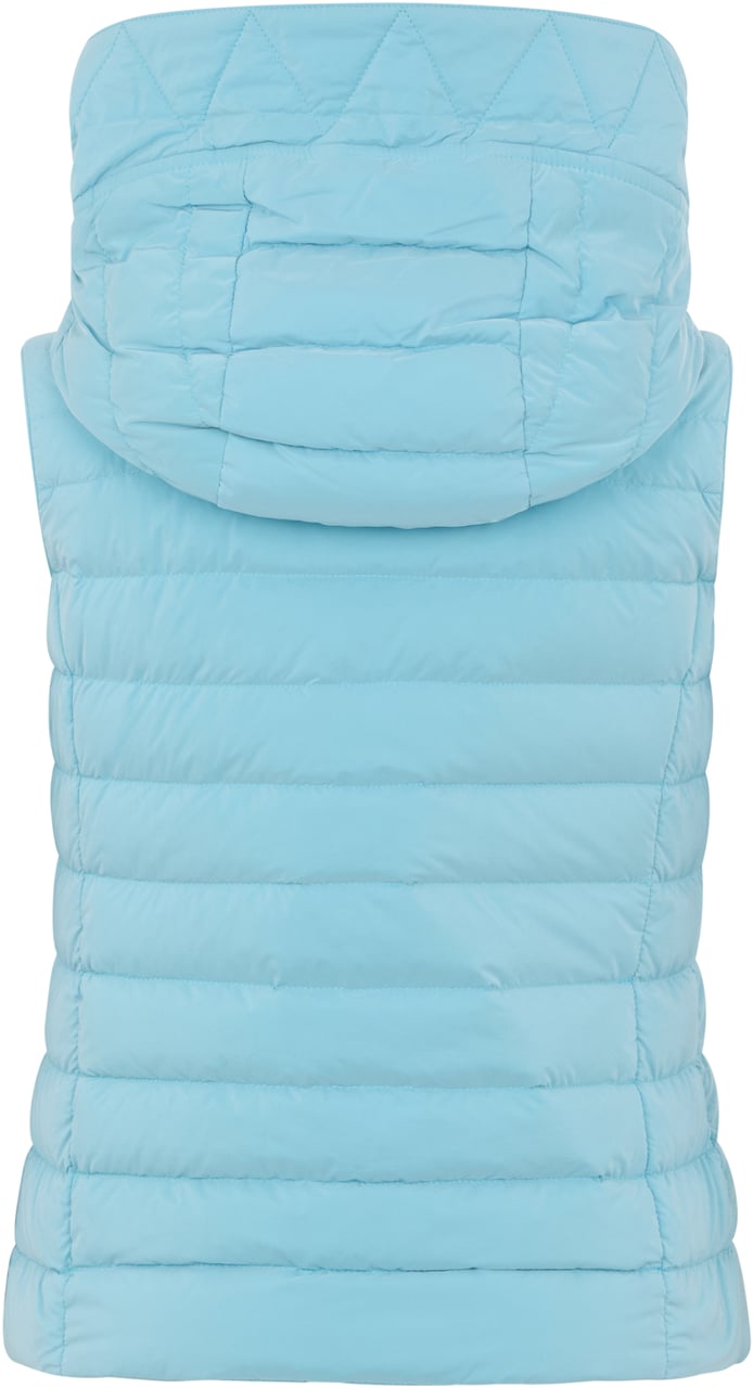 Moorer Blue sleeveless vest with hood Blauw