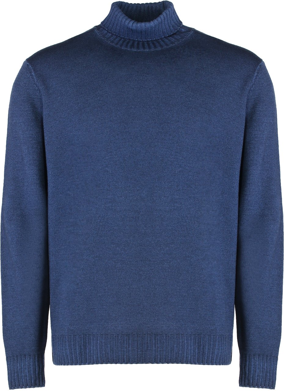Moorer Turtleneck sweater in cashmere Navy