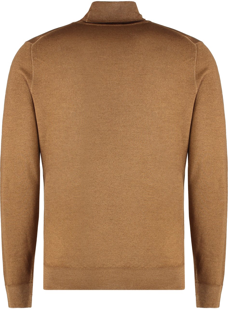 Moorer Turtleneck sweater in cotton Neutraal