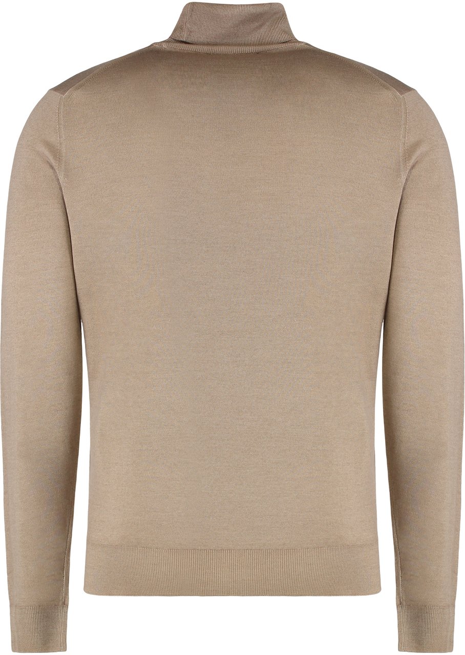 Moorer Knitted turtleneck in cotton Beige