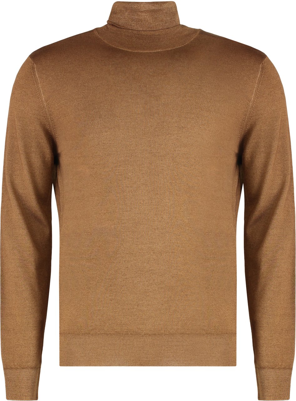 Moorer Turtleneck sweater in cotton Neutraal