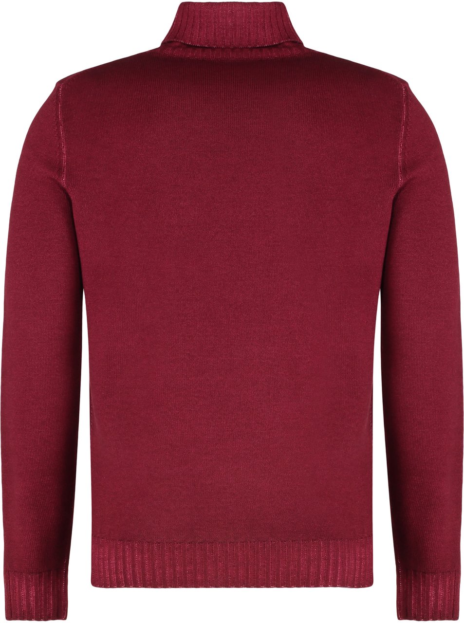 Moorer Sweater with turtleneck in wool Rood