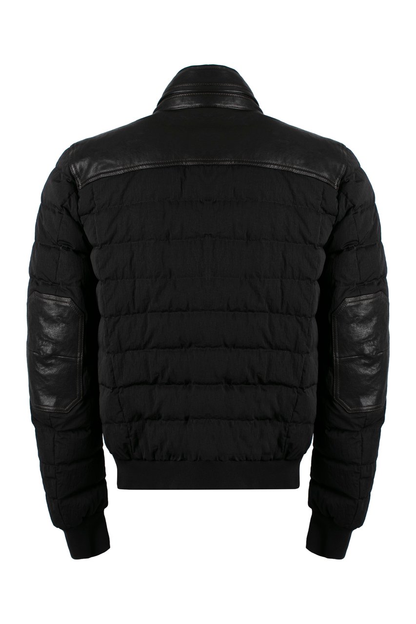 Moorer Trevor Padded bomber jacket Zwart