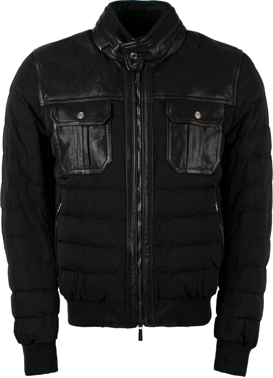 Moorer Trevor Padded bomber jacket Zwart