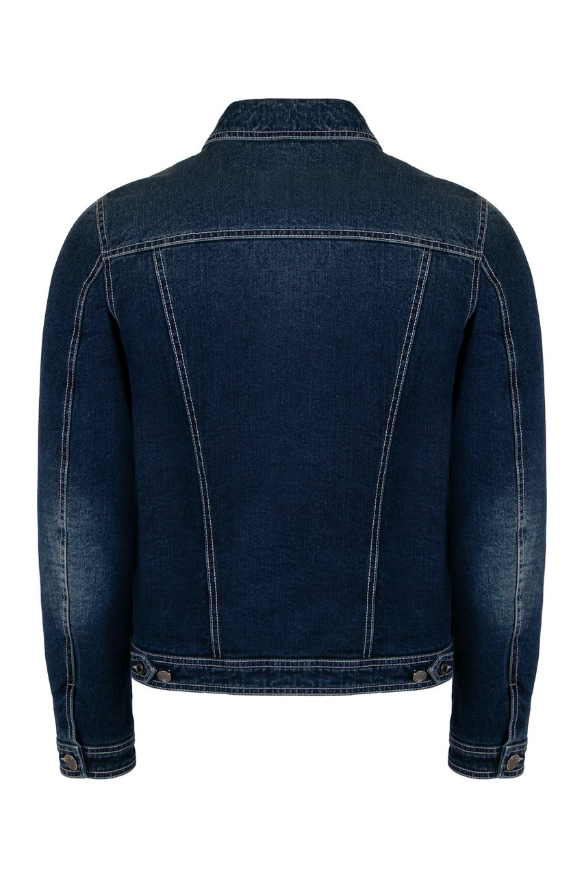 Moorer Padded denim jacket Blauw