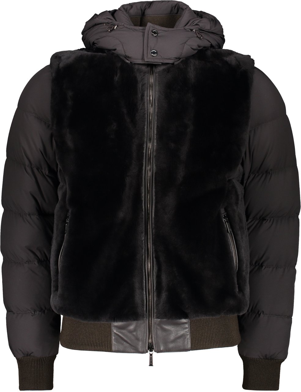 Moorer Umberto zip-up down jacket Bruin