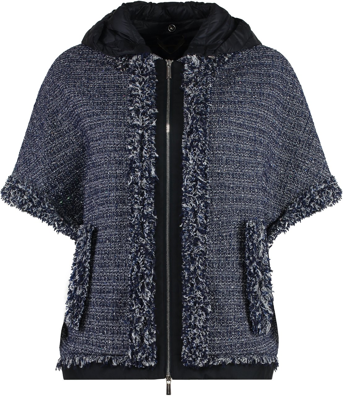 Moorer Ursula boucle knit coat Blauw