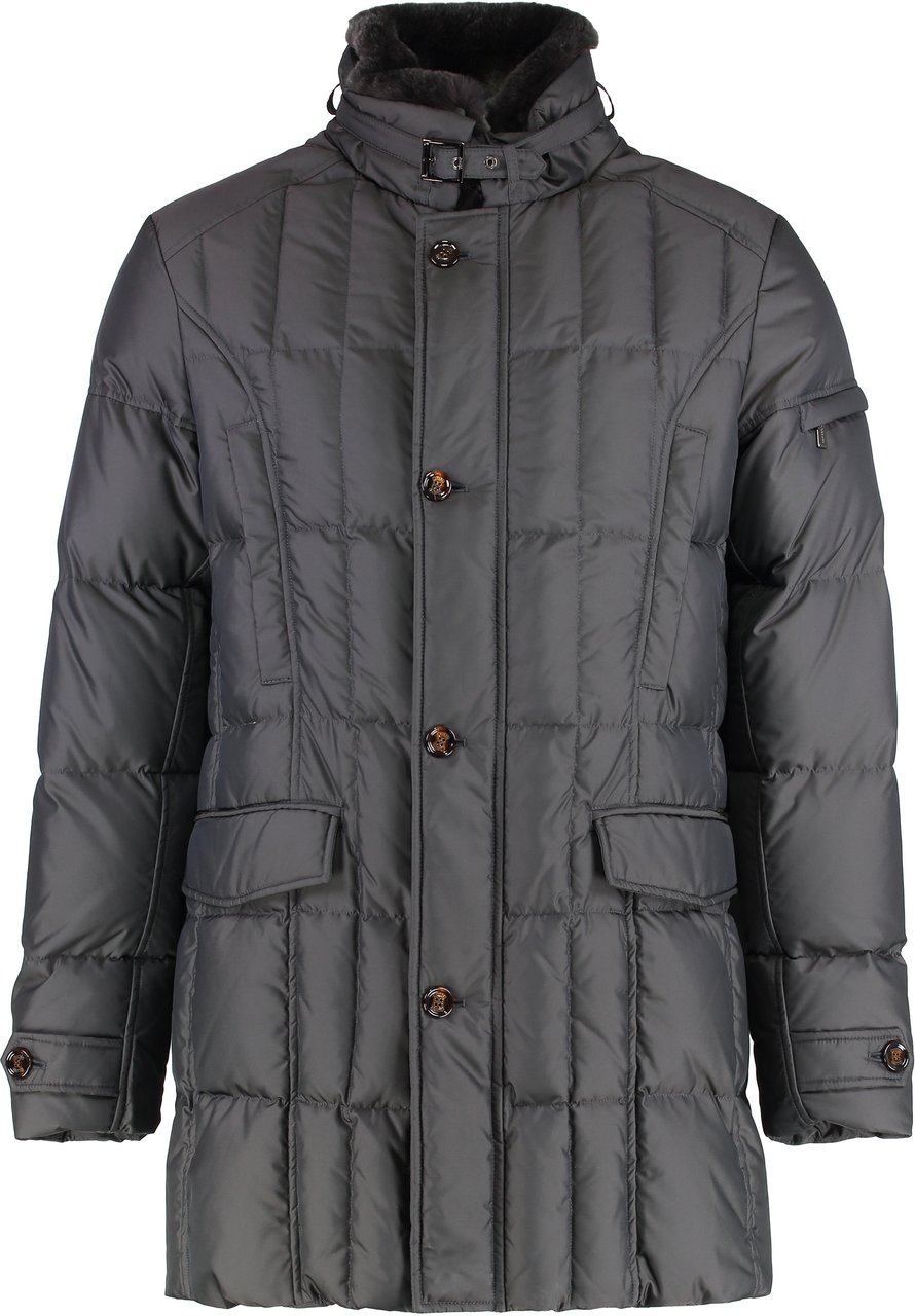Moorer Valente fur collar down jacket Grijs