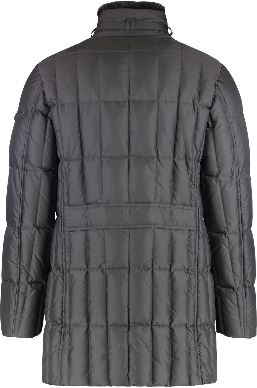 Moorer Valente fur collar down jacket Grijs