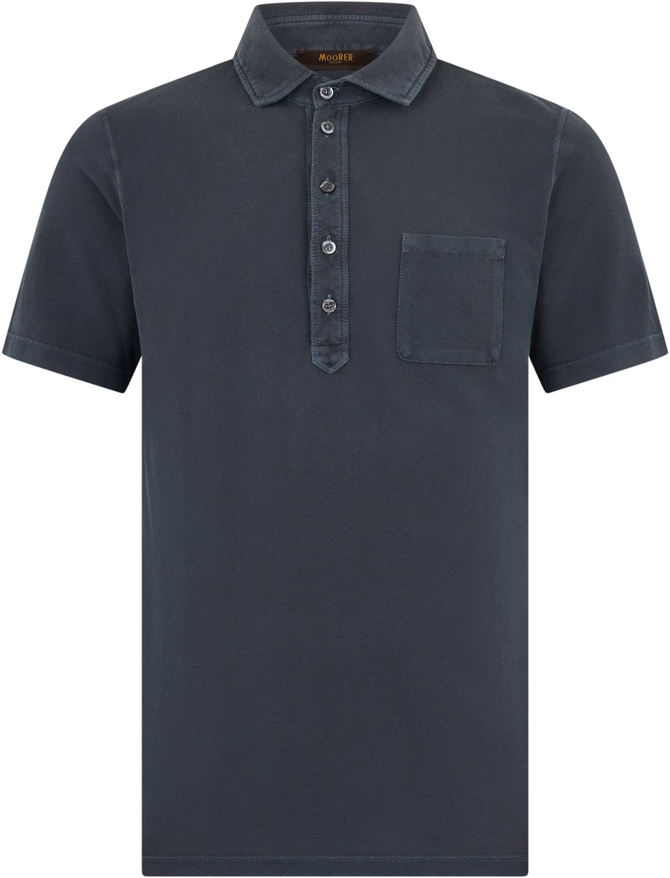 Moorer Dark Blue Polo Soft and Versatile Sizes Available Blauw