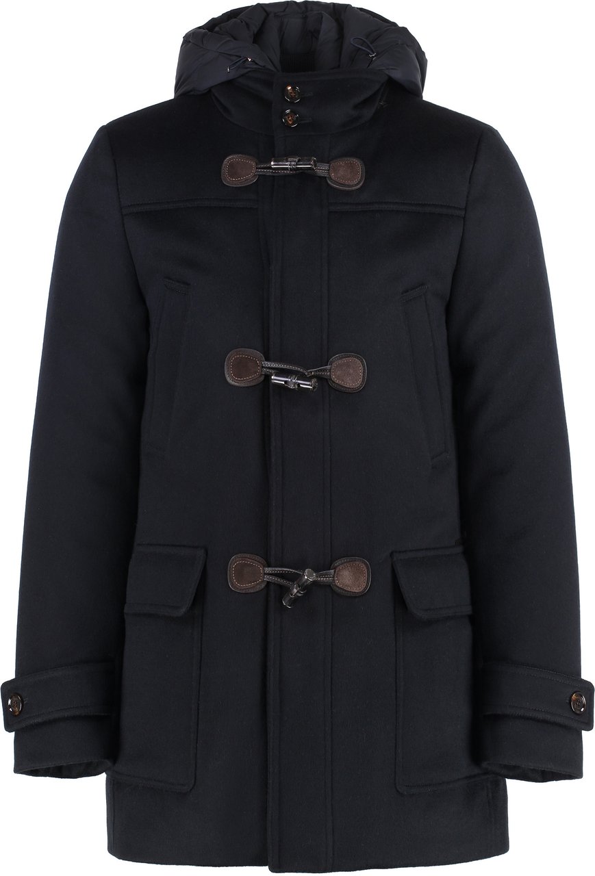 Moorer Vettore wool and cashmere coat Navy