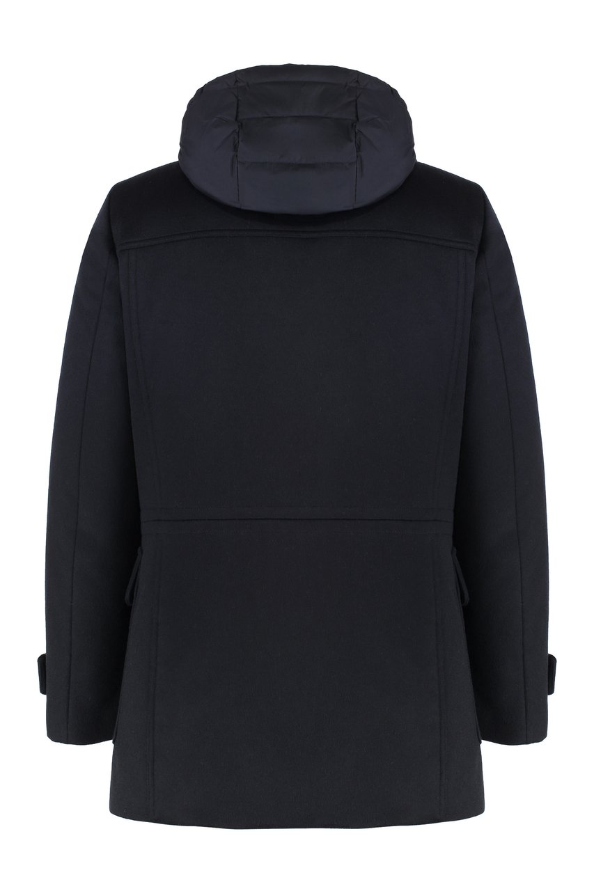 Moorer Vettore wool and cashmere coat Navy