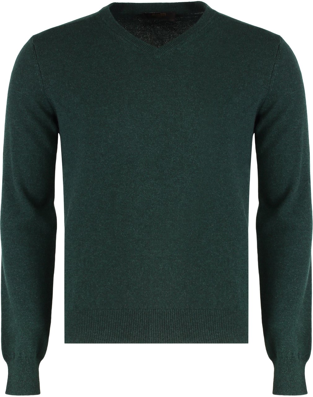 Moorer Cashmere sweater with V-neck Groen