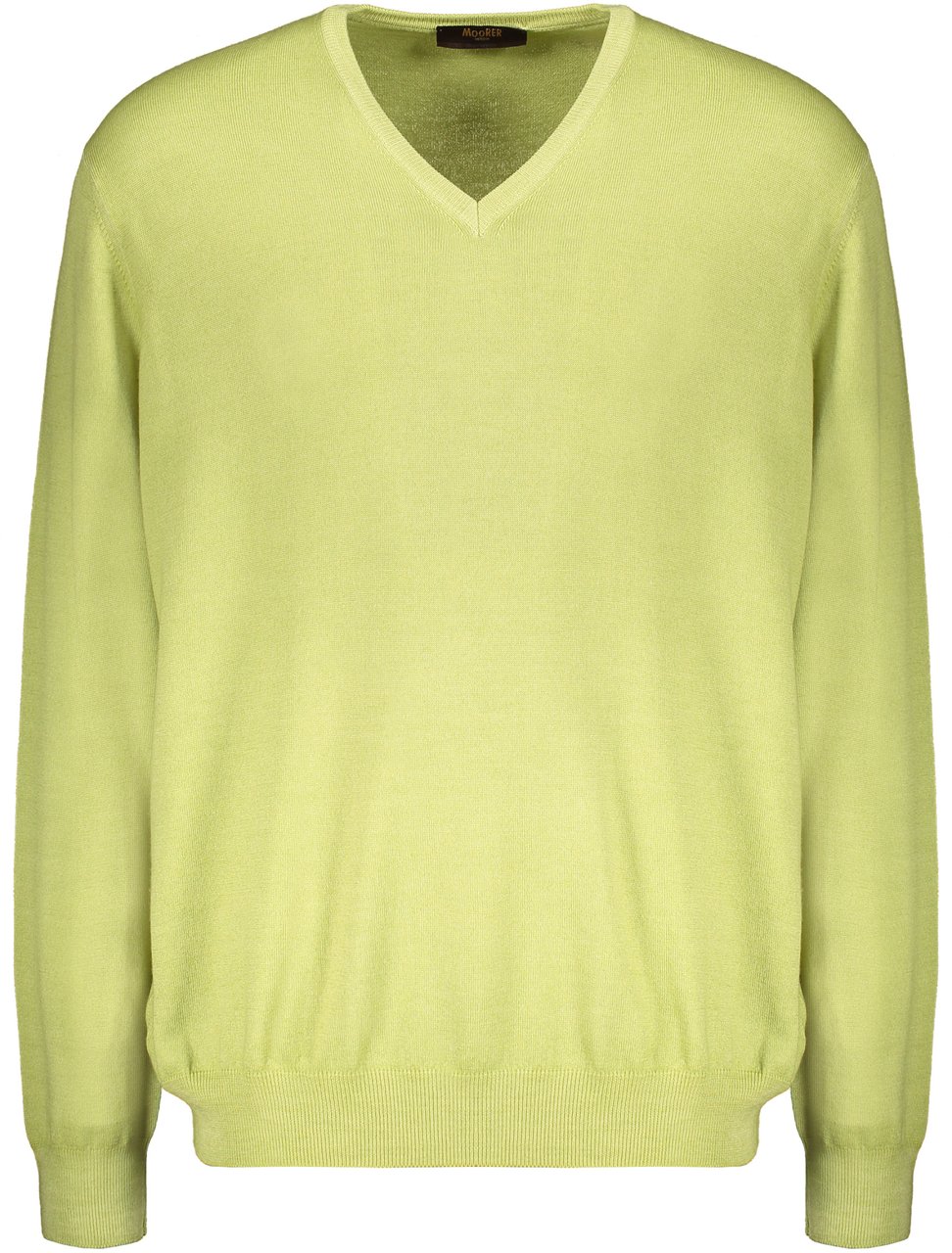 Moorer Cashmere V-neck sweater Lime
