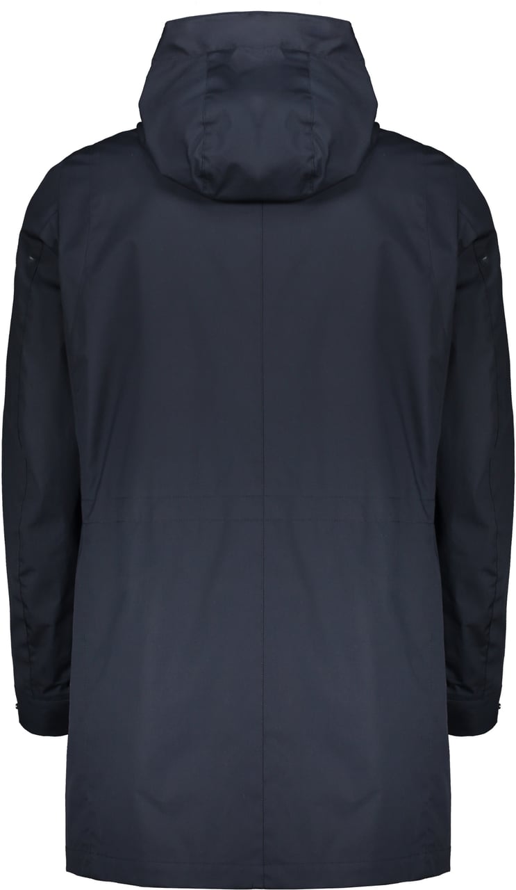 Moorer Hooded cotton parka Blauw
