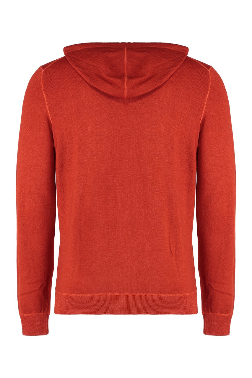 Moorer Zane knitted hoodie Oranje
