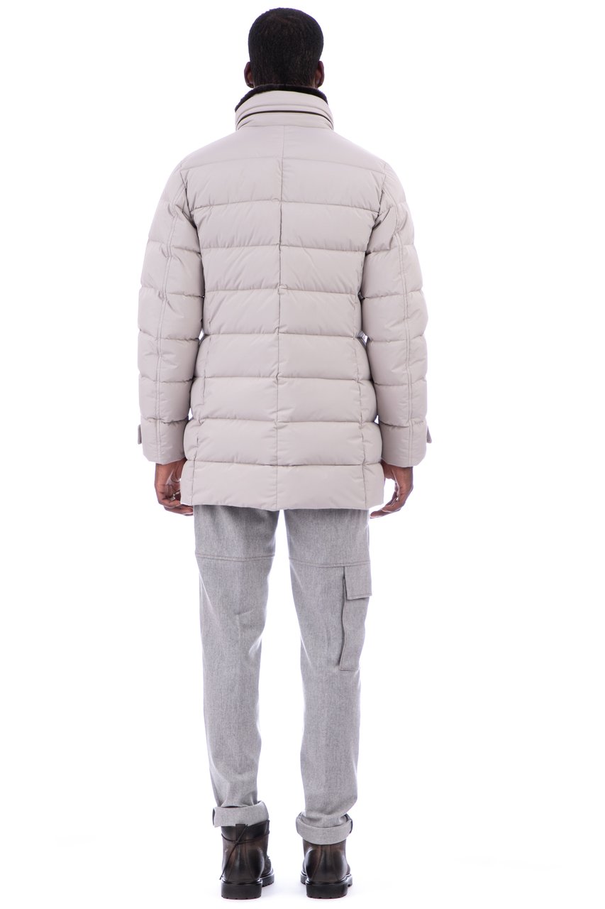 Moorer Zarbo-Stp Down Vest with Removable Beaver Collar Wit