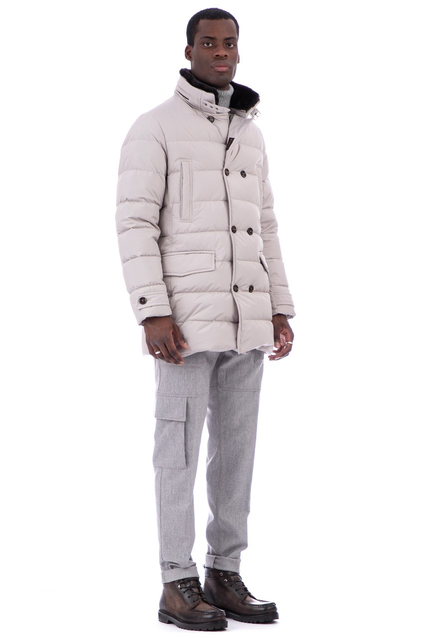 Moorer Zarbo-Stp Down Vest with Removable Beaver Collar Wit