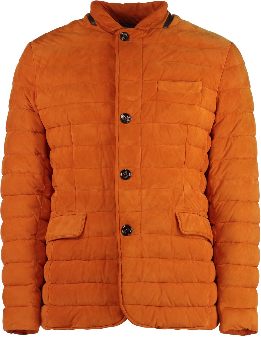 Moorer Zavyer leather padded jacket Oranje