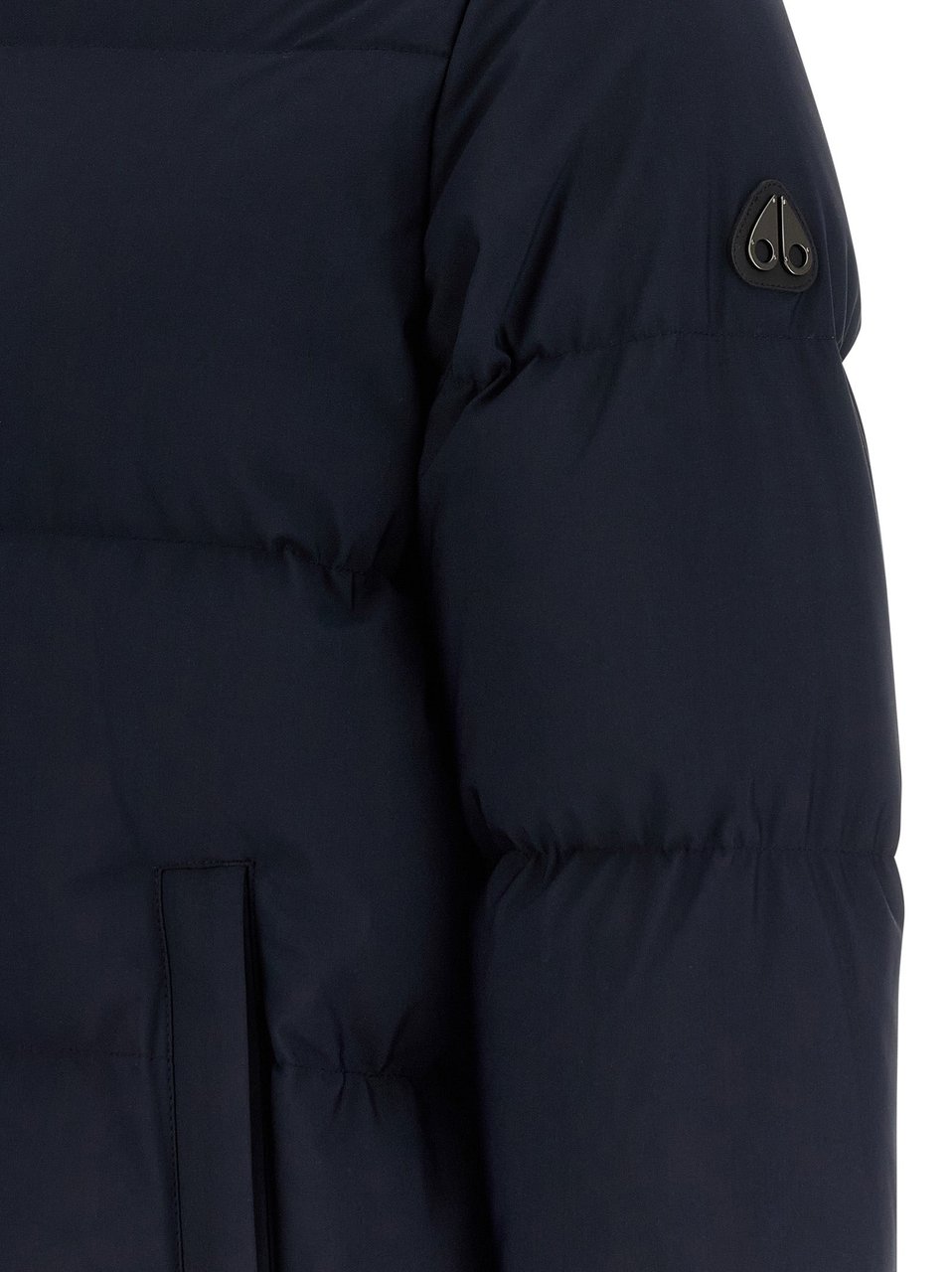 Moose Knuckles Blue Nylon Full-Length Jacket Blauw