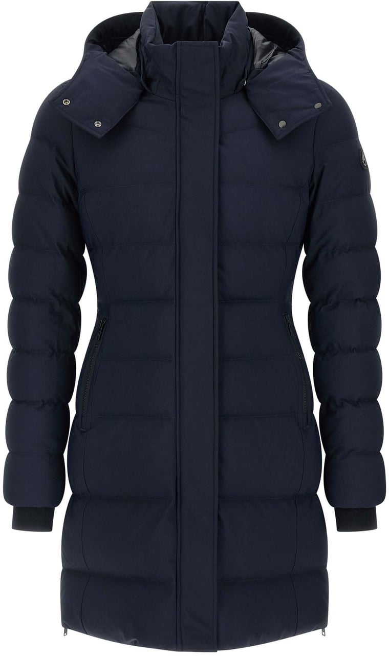 Moose Knuckles Blue Nylon Parka Blauw