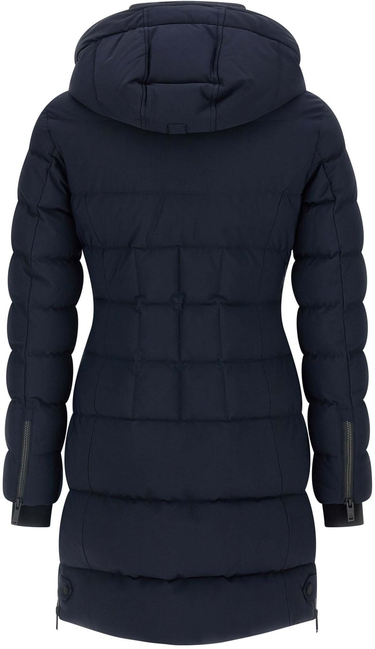 Moose Knuckles Blue Nylon Parka Blauw