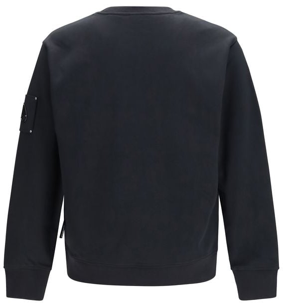 Moose Knuckles Black Cotton Sweatshirt Zwart