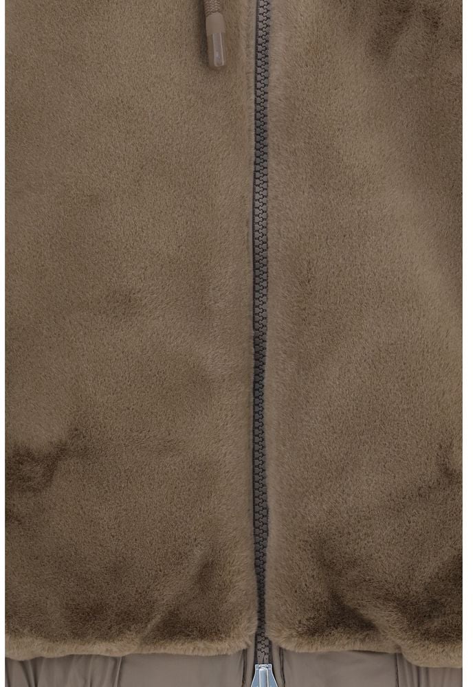 Moose Knuckles Brown Faux Fur Sweatshirt Bruin