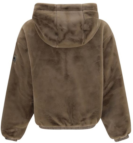 Moose Knuckles Brown Faux Fur Sweatshirt Bruin