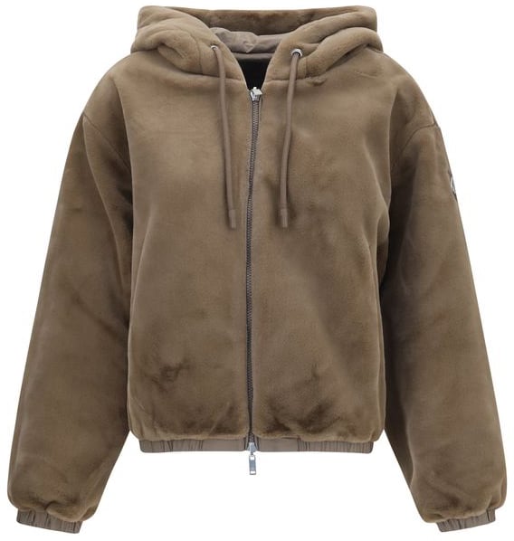 Moose Knuckles Brown Faux Fur Sweatshirt Bruin