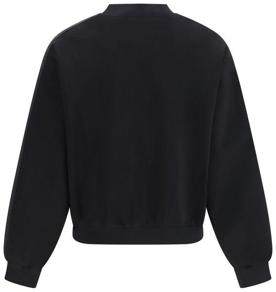 Moose Knuckles Black Cotton Sweatshirt Zwart