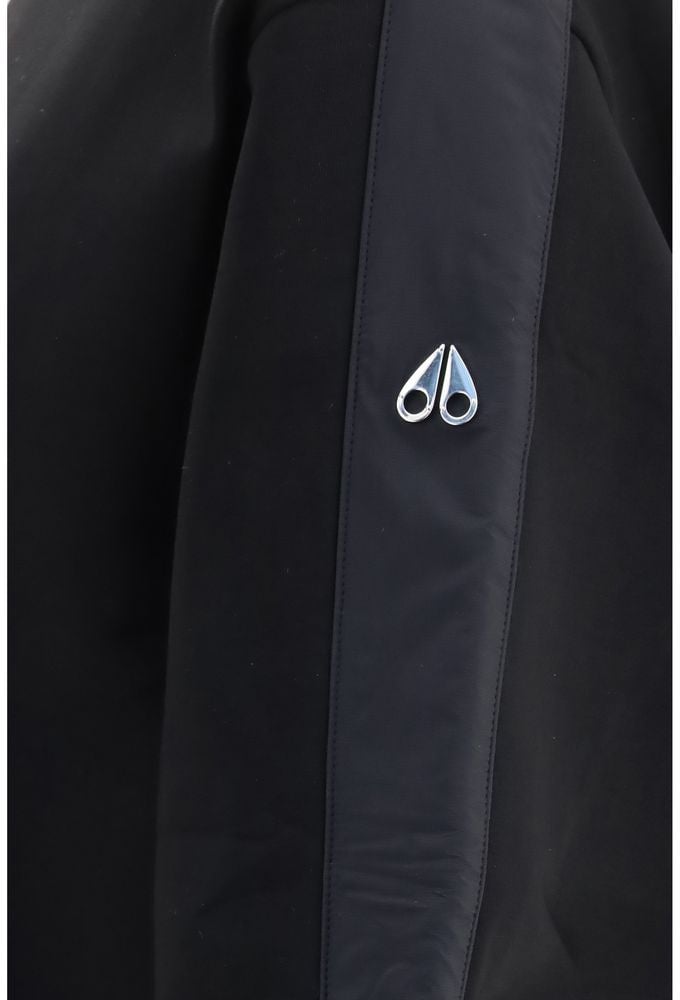 Moose Knuckles Black Cotton Sweatshirt Zwart