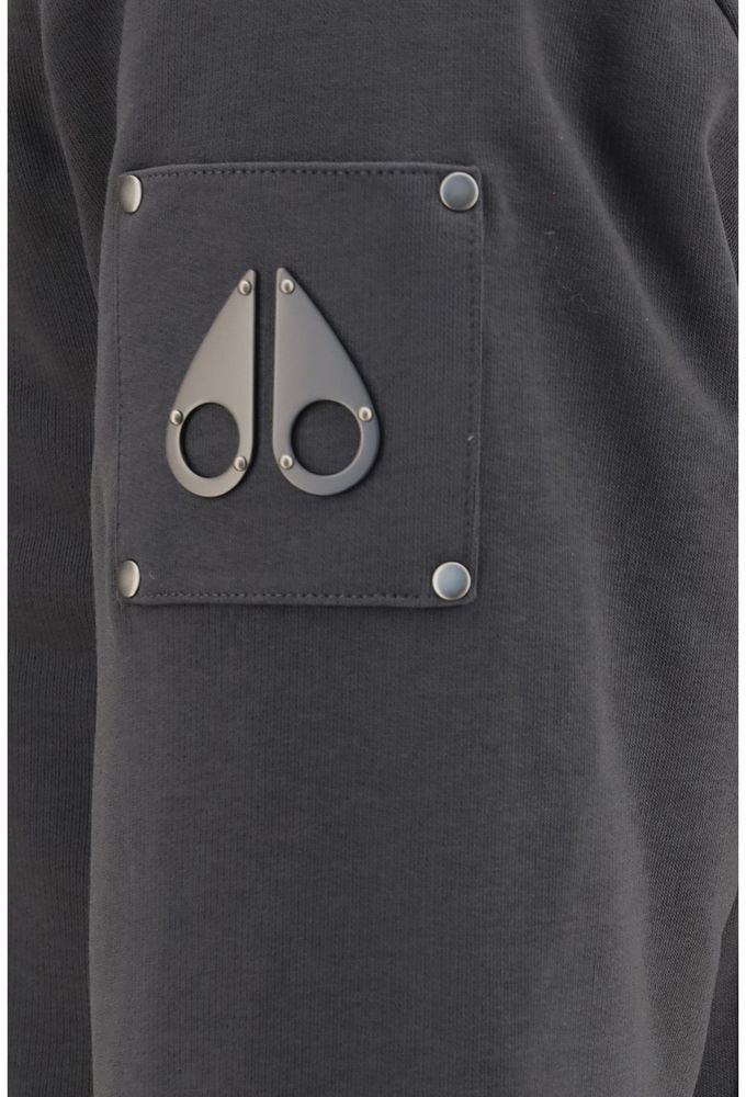 Moose Knuckles Gray Polyester Sweatshirt Grijs