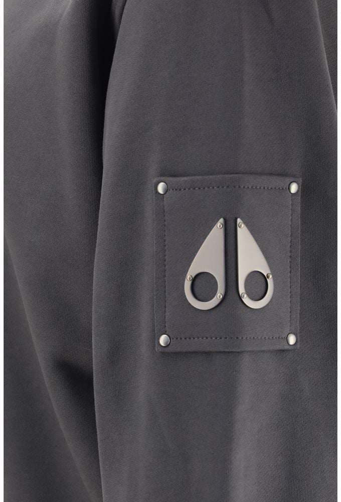 Moose Knuckles Gray Cotton Sweatshirt Grijs