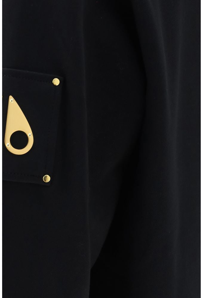 Moose Knuckles Black Cotton Sweatshirt Zwart