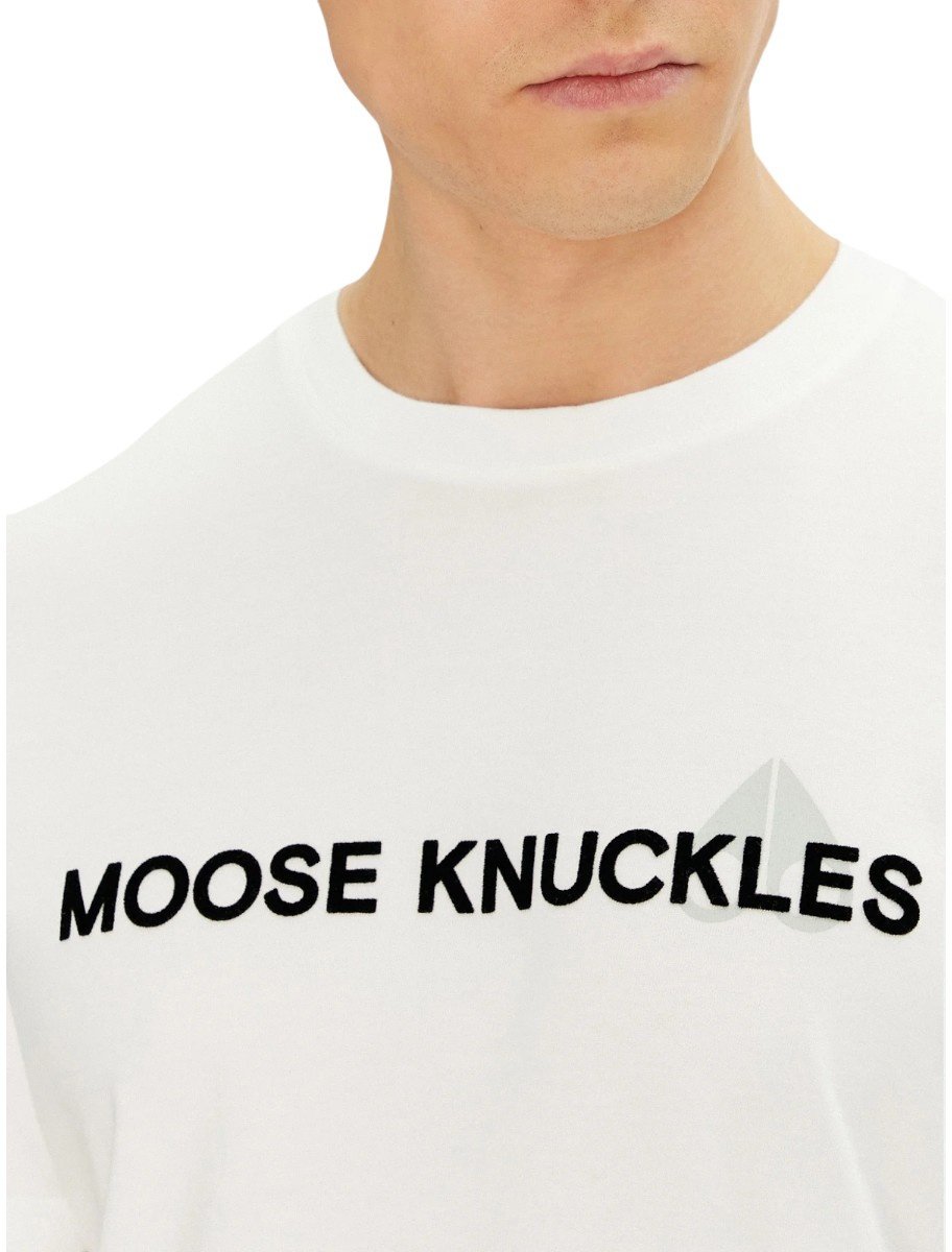 Moose Knuckles Heren T-shirt Wit