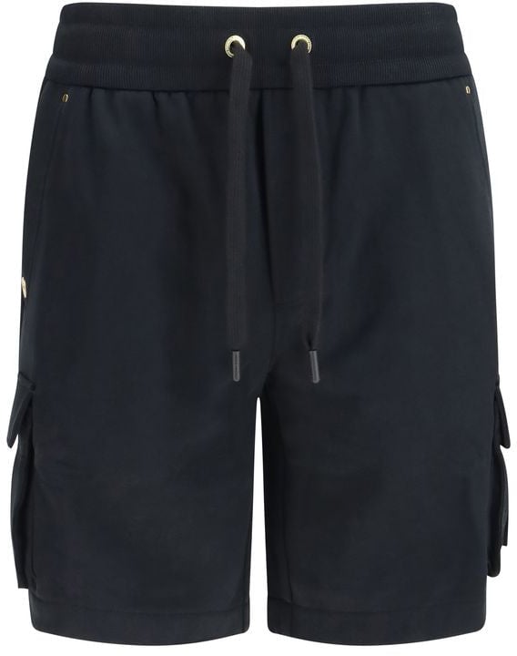 Moose Knuckles Black Cotton Bermuda Shorts Zwart