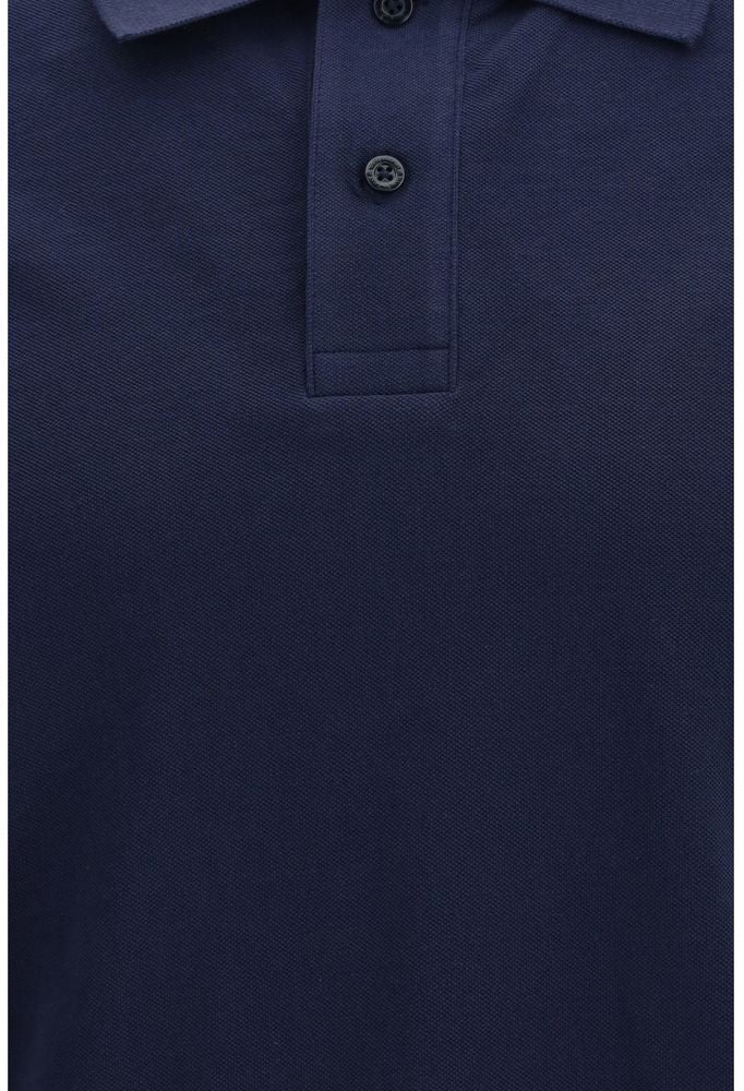 Moose Knuckles Blue Cotton Polo Shirt Blauw