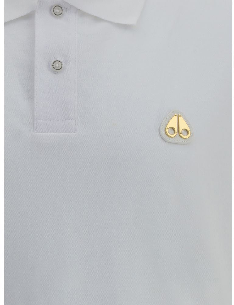 Moose Knuckles White Cotton Polo Shirt Wit