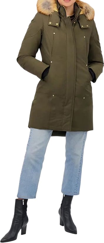 Moose Knuckles Army Cotton Jacket Coat Donkergroen
