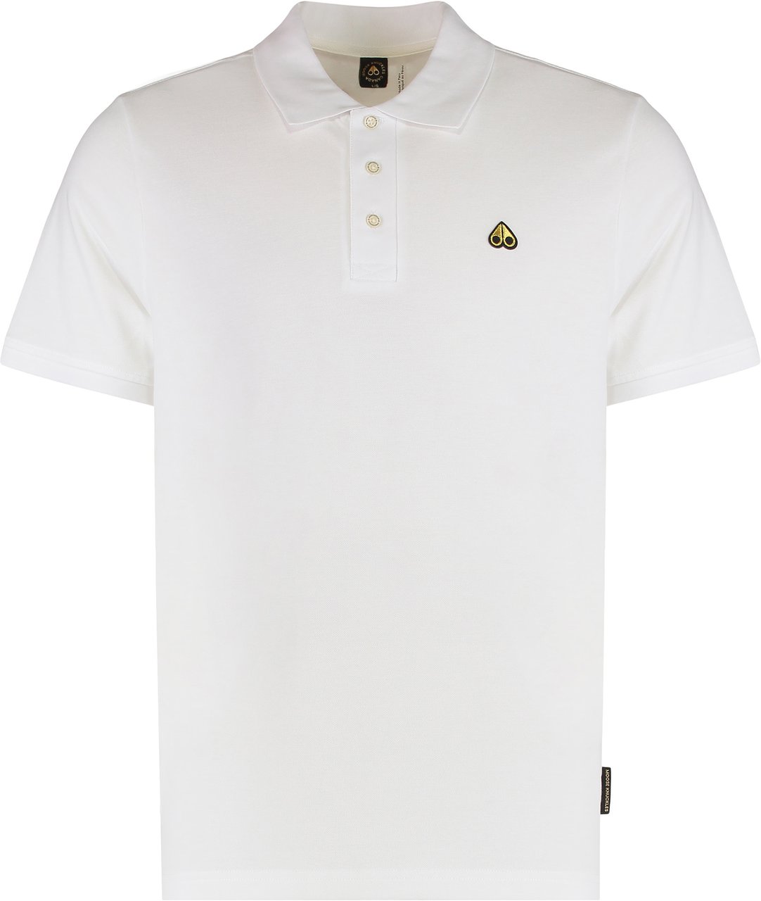 Moose Knuckles Short sleeve cotton polo shirt Wit