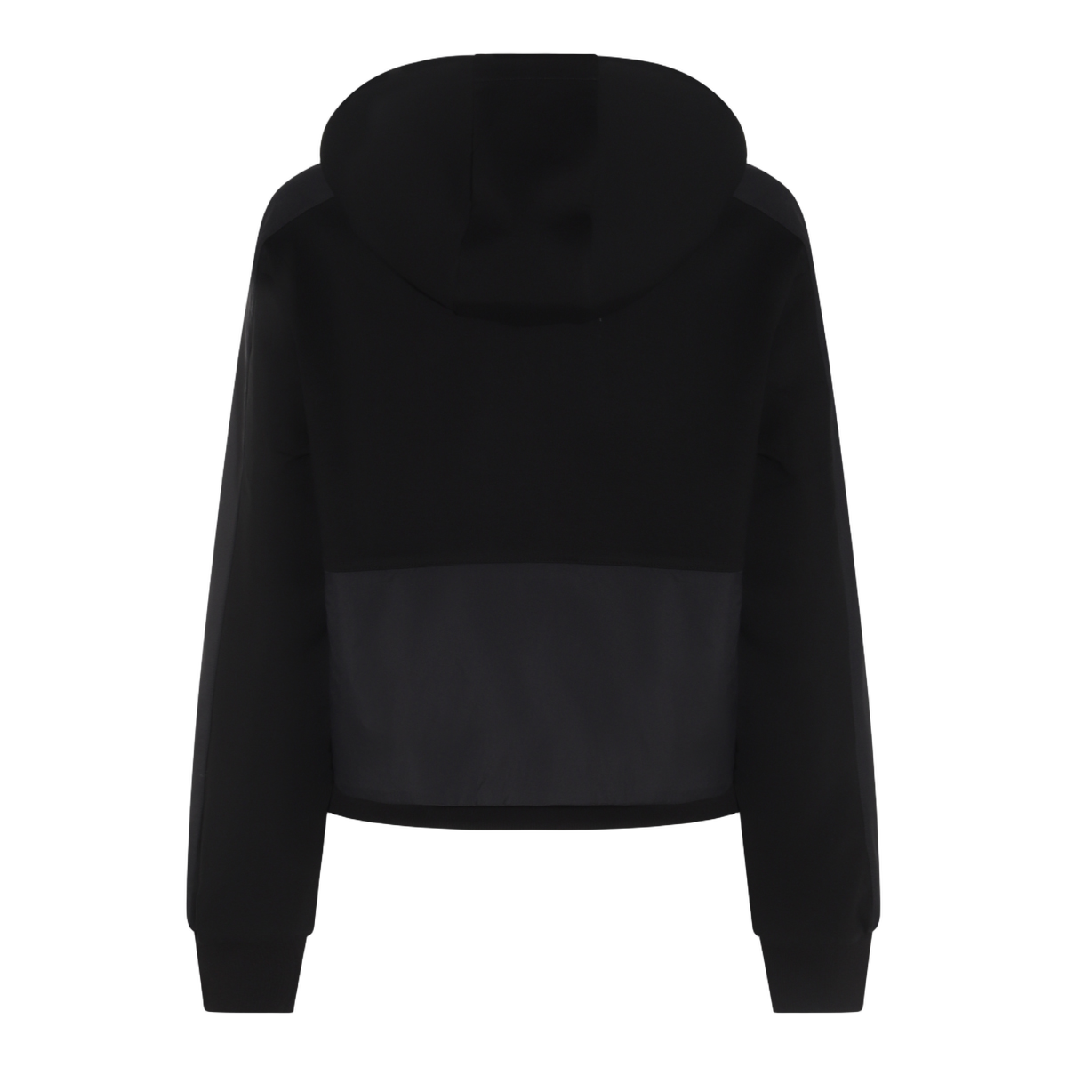 Moose Knuckles Hooded Black Sweater with Half-Zip Closure Zwart