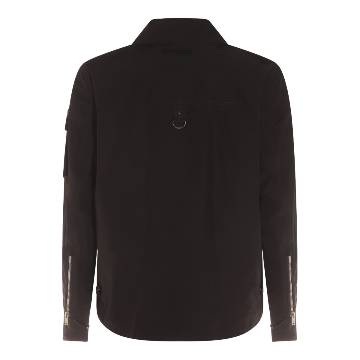Moose Knuckles Black Jacket with Front Zipper Closure Zwart