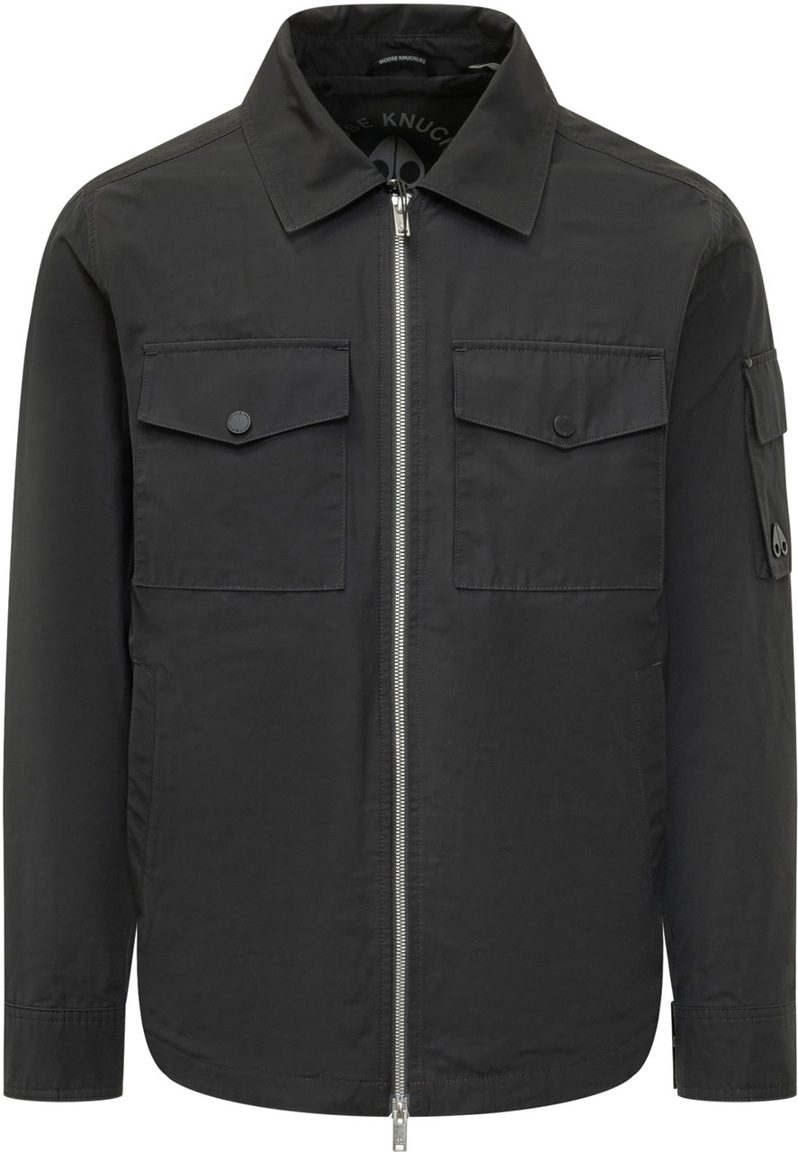 Moose Knuckles Giacca con Zip e Tasche con Patta Donkergrijs