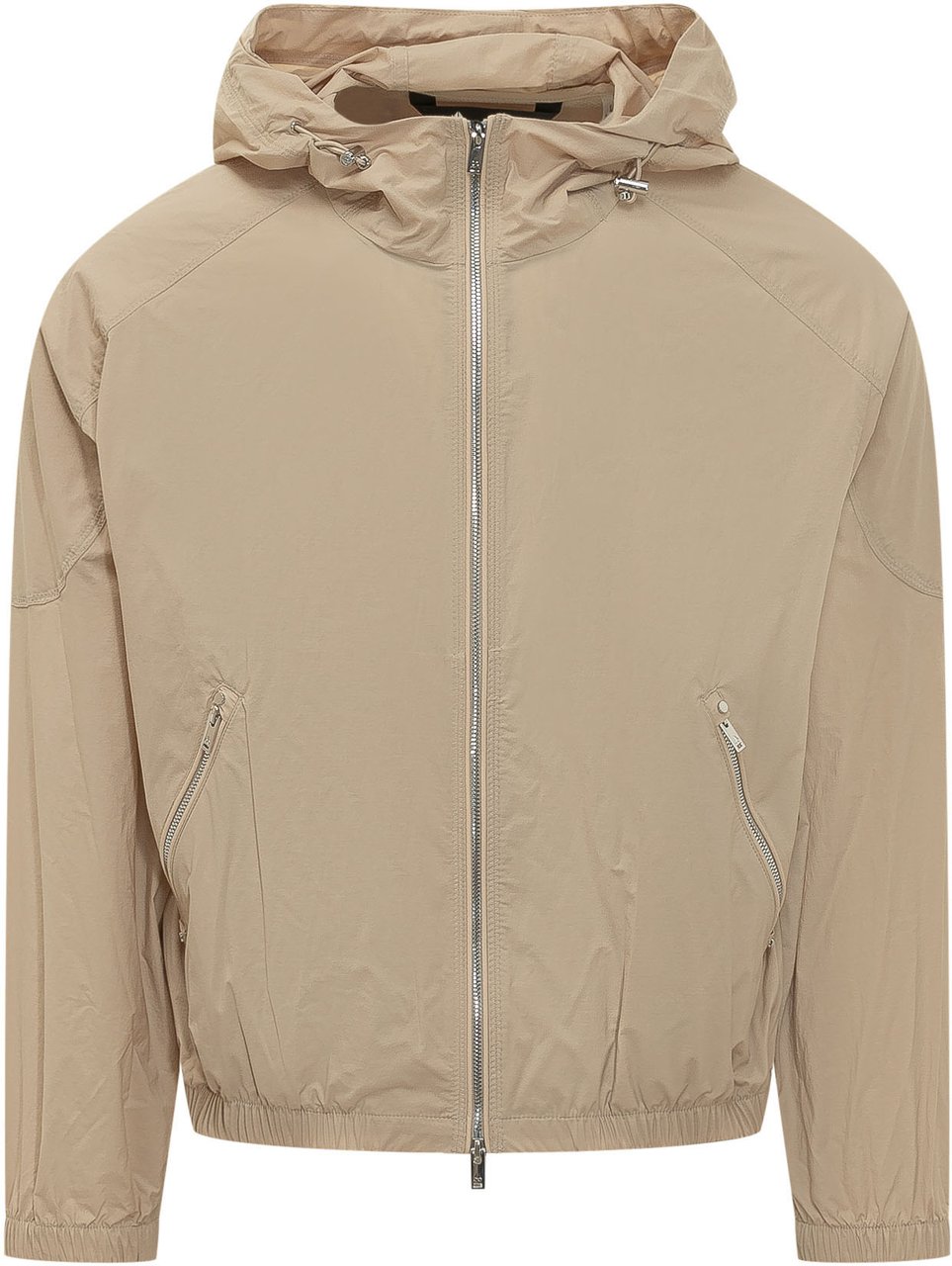 Moose Knuckles Giacca con Cappuccio e Zip Beige