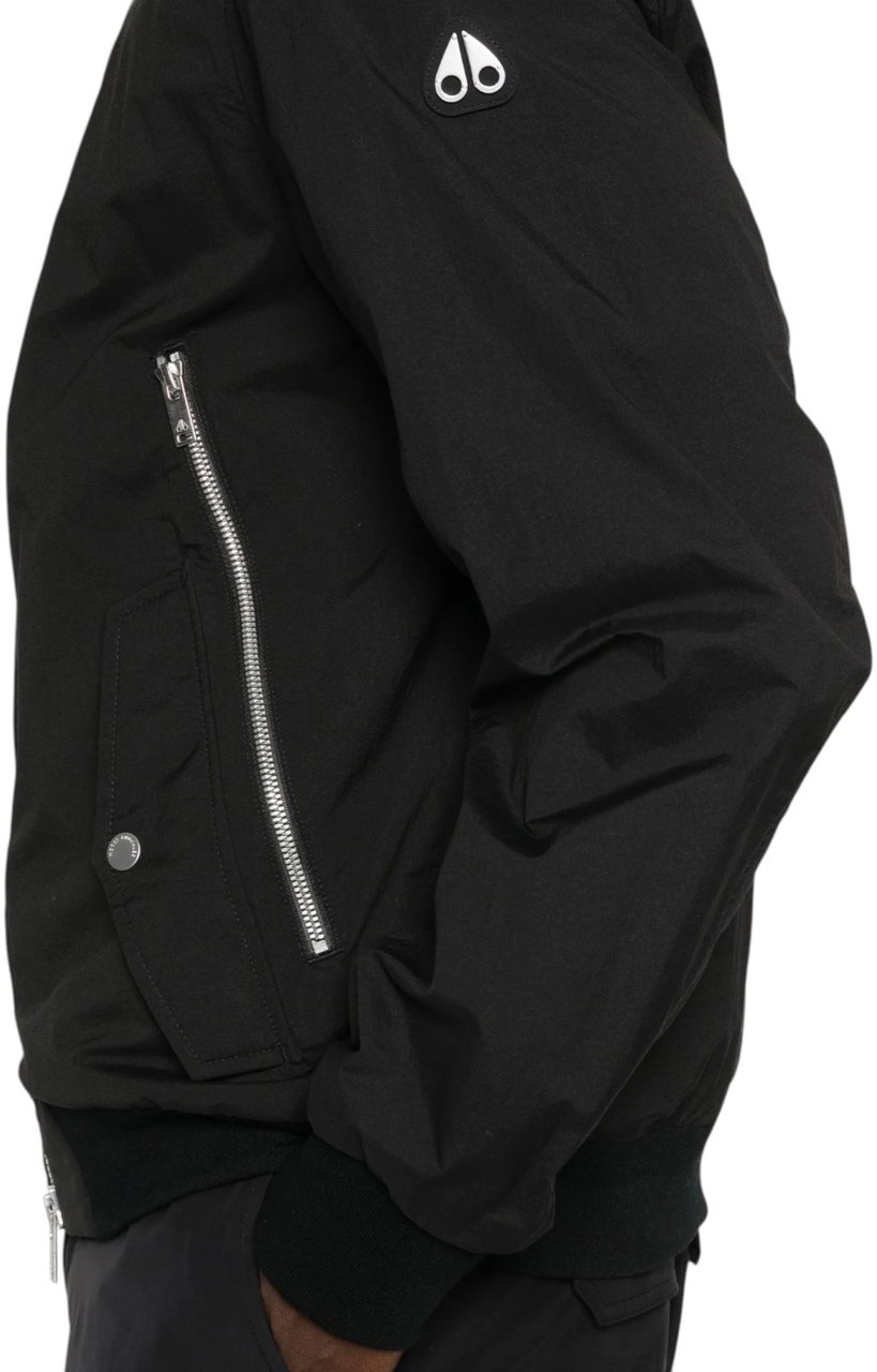 Moose Knuckles Courville Bomber Crinkle Black Zwart