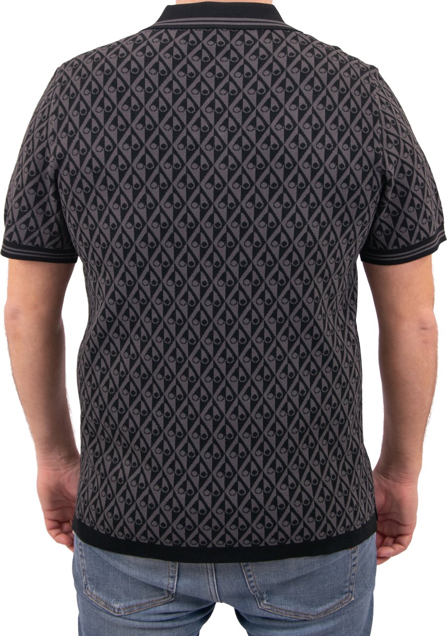 Moose Knuckles Apex Knit Polo Mono Zwart
