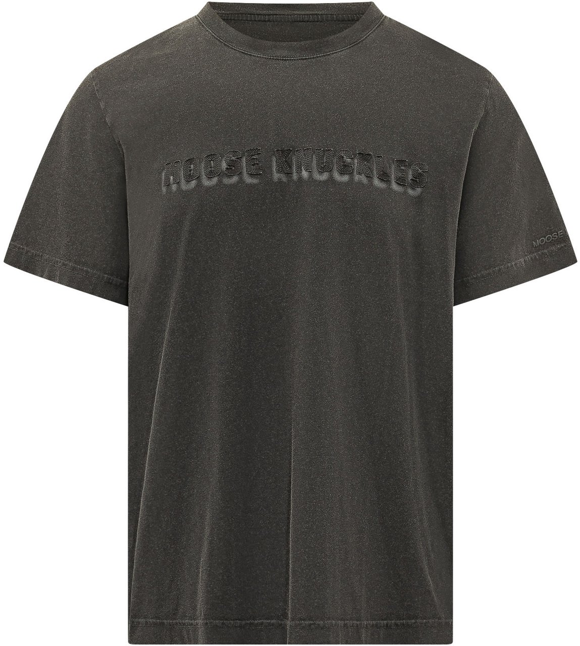 Moose Knuckles T-shirt con Logo in Rilievo Donkergrijs