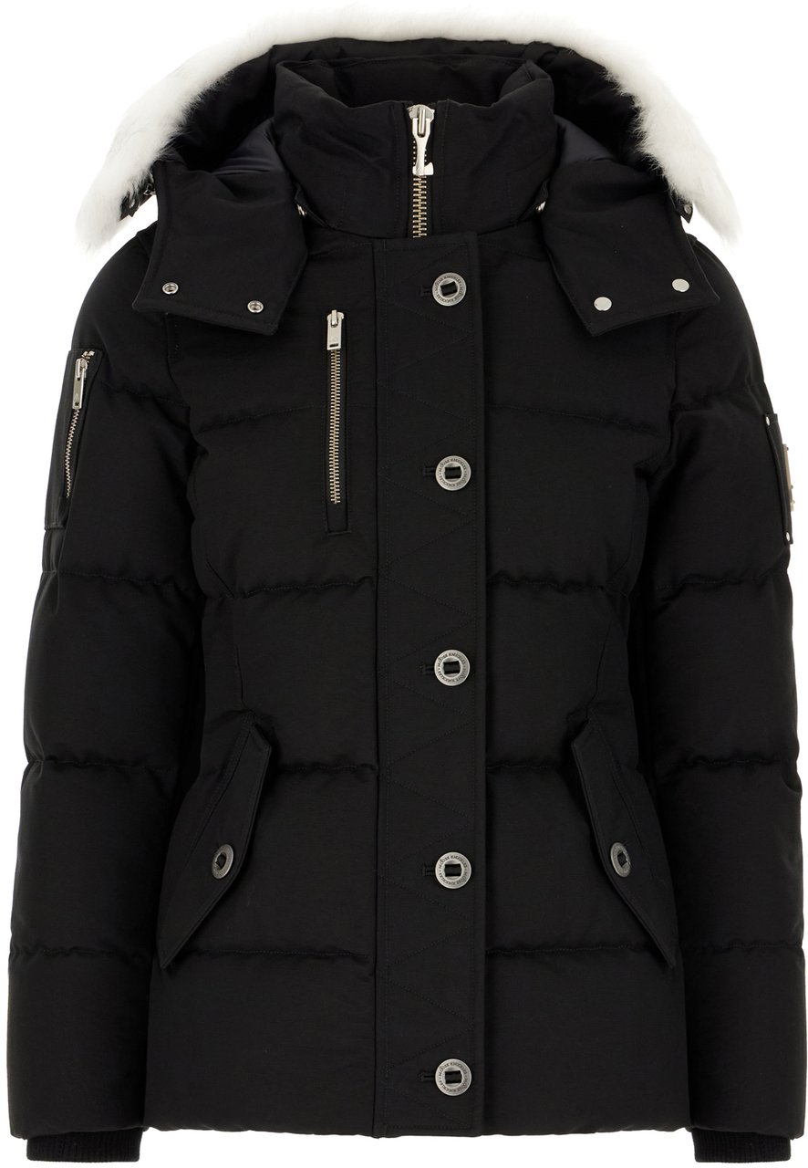 Moose Knuckles Moose Knuckles Black cotton blend down jacket Zwart