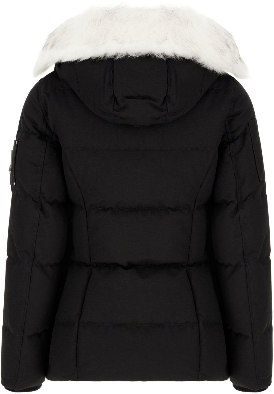 Moose Knuckles Moose Knuckles Black cotton blend down jacket Zwart